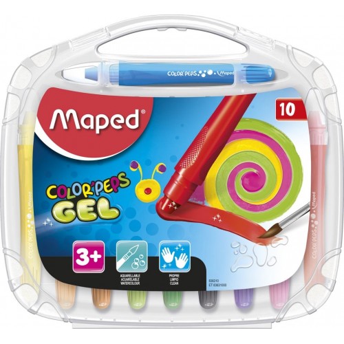 Maped ColorPeps Twist Set di pastelli a cera di svariati colori 12 pastelli Twistable Confezione da 12 