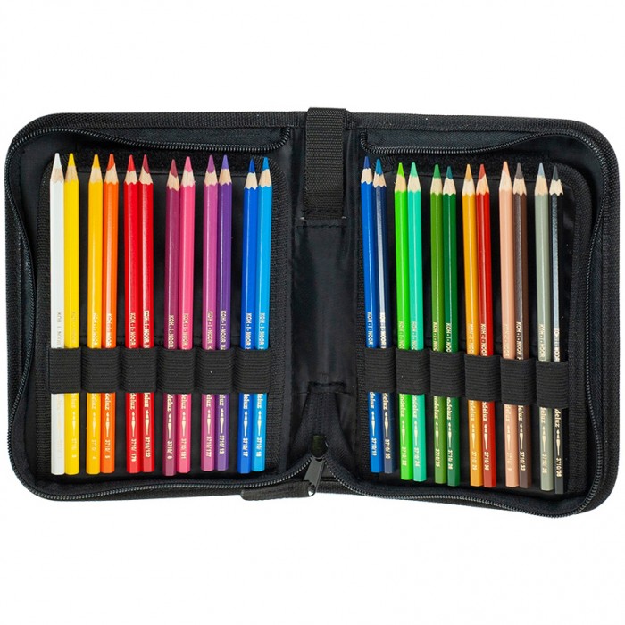 Astuccio Arrotolabile In Tela Per 36 Matite Colorate - 46x20 Cm, Stile National, Porta Matite Da Viaggio